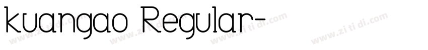 kuangao Regular字体转换